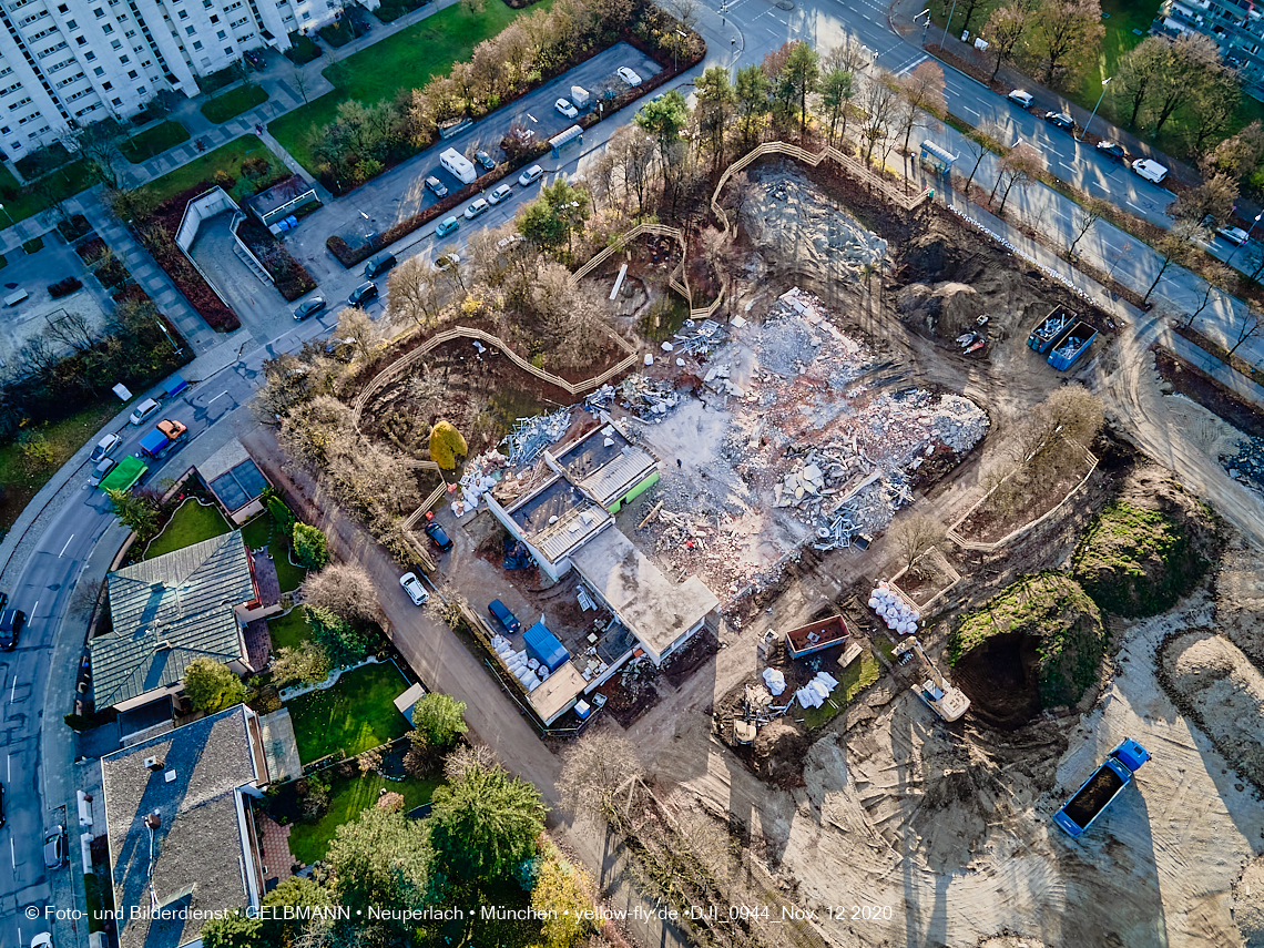 12.11.2020 - Baustelle der neuen Grundschule am Karl-Marx-Ring in Neuperlach